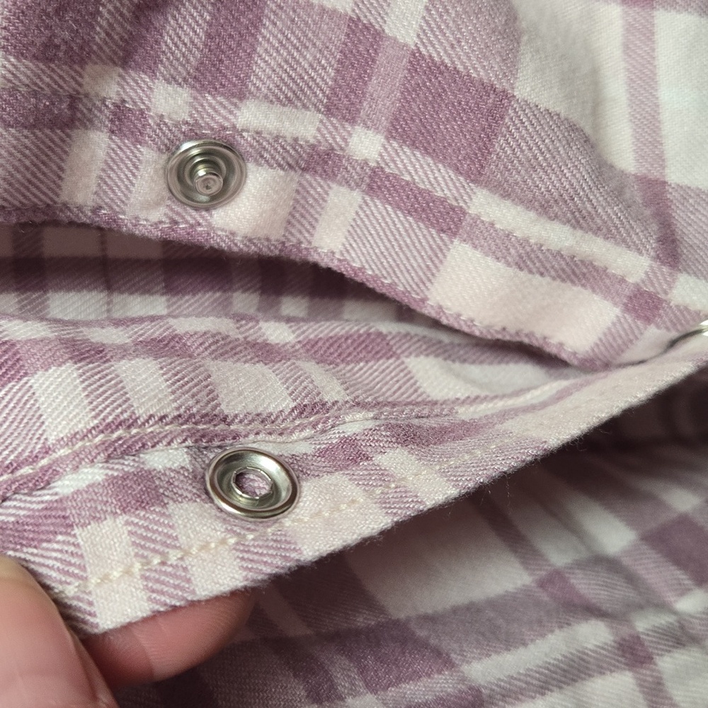 Jachs Girlfriend Plaid Snap Up Shirt With Pockets NWT - Picture 4 of 12